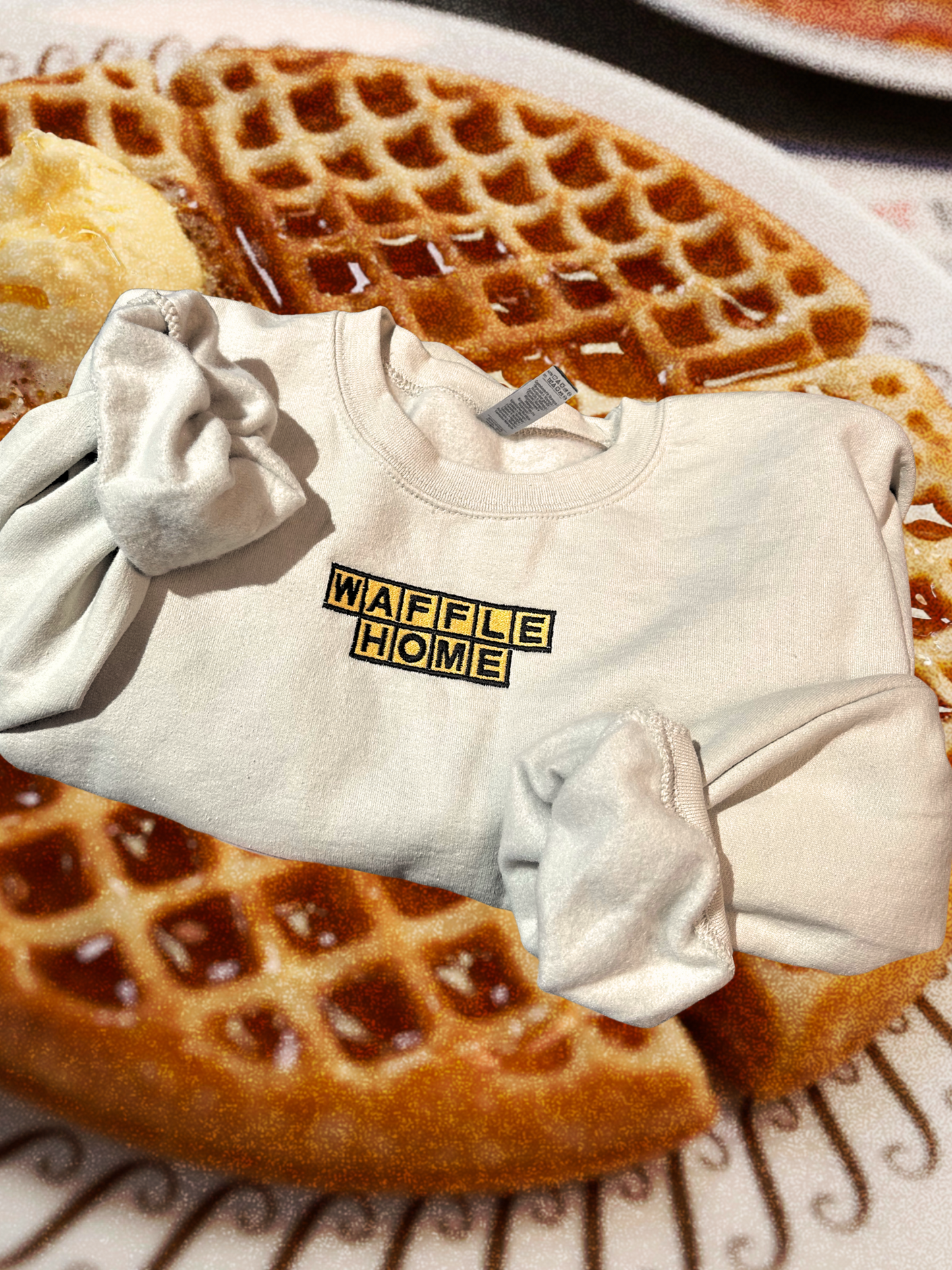 Waffle Home Embroidered Sweatshirt