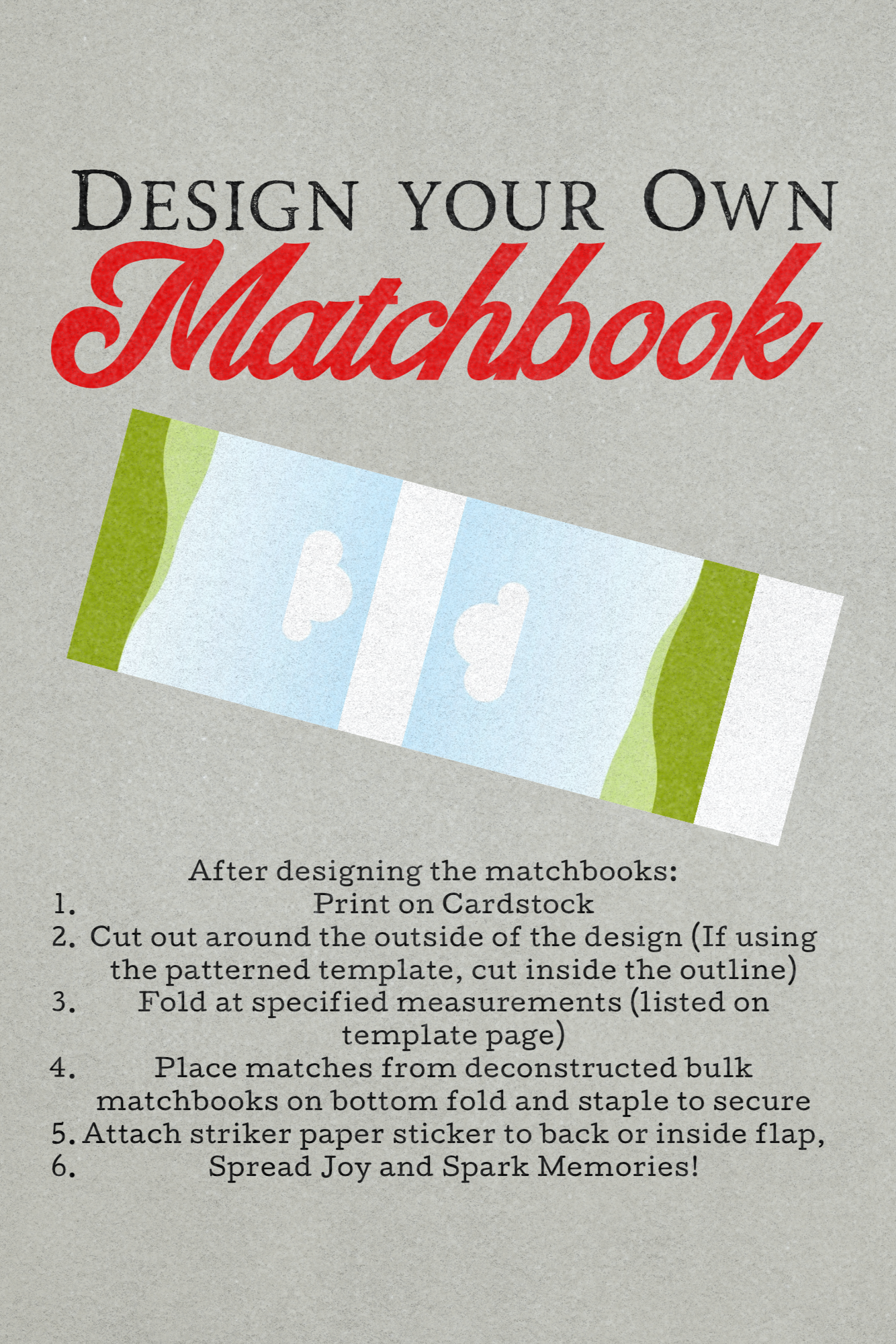 Matchbook Cover Template