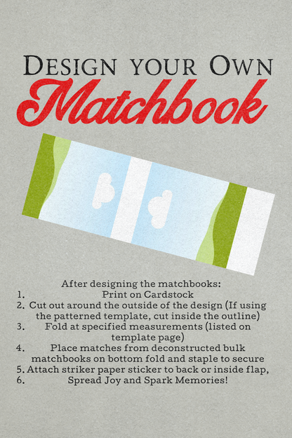 Matchbook Cover Template