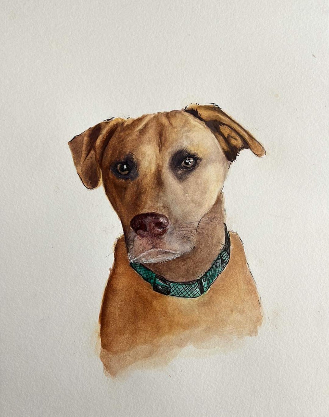 Custom Watercolor Dog Portrait - Hand Painted with Love